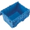 Global Industrial Plastic Distribution Container With Hinged Lid, 21-7/8x15-1/4x12-7/8, Blue 257809BL - alternate 3